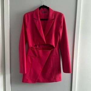 Zara Pink Cut Out Dress Size Medium